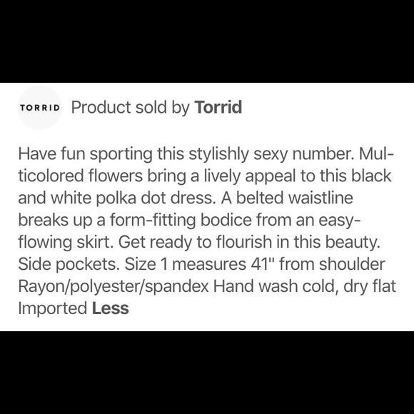 Torrid Polka Dot and Floral Dress - Picture 2 of 5